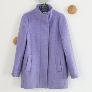 J. Crew Factory Cocoon Lavender Pea Coat Size 6 - GUC